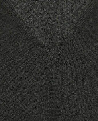 William Lockie V-neck Lambswool Pullover | Seaweed