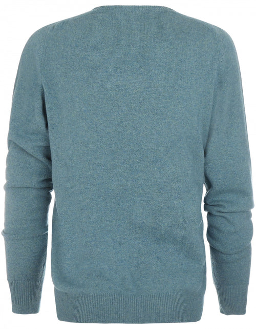 William Lockie V-neck Lambswool Pullover | Lovat