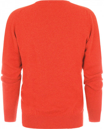 William Lockie V-hals Lamswol Pullover | Inferno