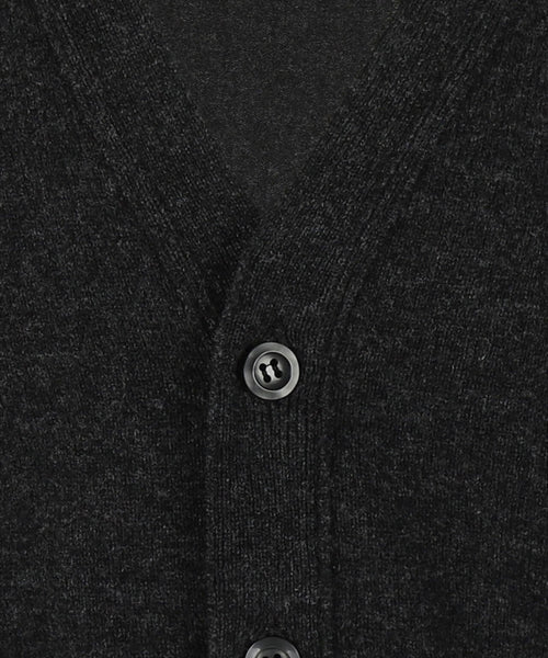 Button Vest Lambswool | Charcoal