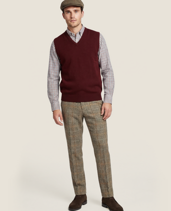 William Lockie Slipover Lamswol | Bordeaux