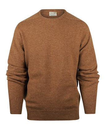 Pullover Lamswol ronde hals dutch fit | Bruin