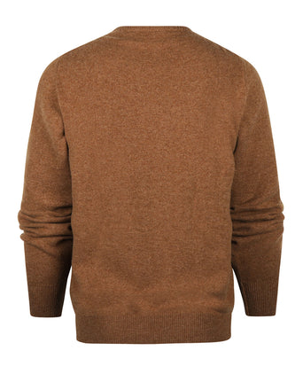 Pullover Lamswol ronde hals dutch fit | Bruin