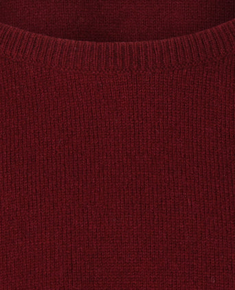 Pullover Lamswol ronde hals dutch fit | Bordeaux