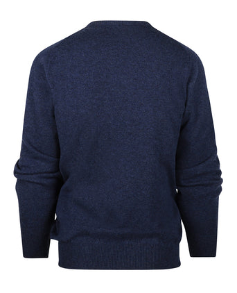 Pullover Lamswol dutch fit v-hals | Blauw