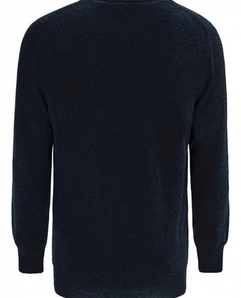 Pullover Lamswol dutch fit v-hals | Navy