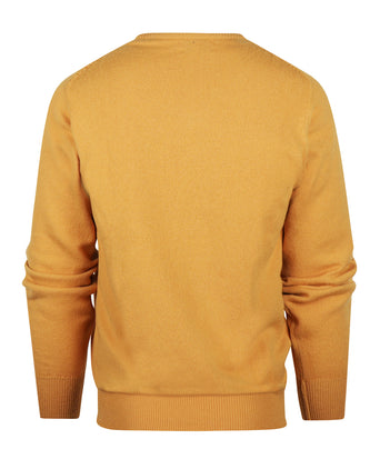 Pullover Lamswol dutch fit v-hals | Harvest Gold