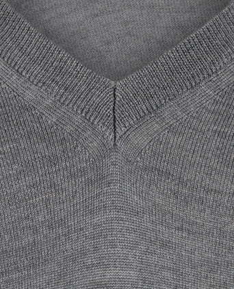Merino wool v-neck sweater | Grey