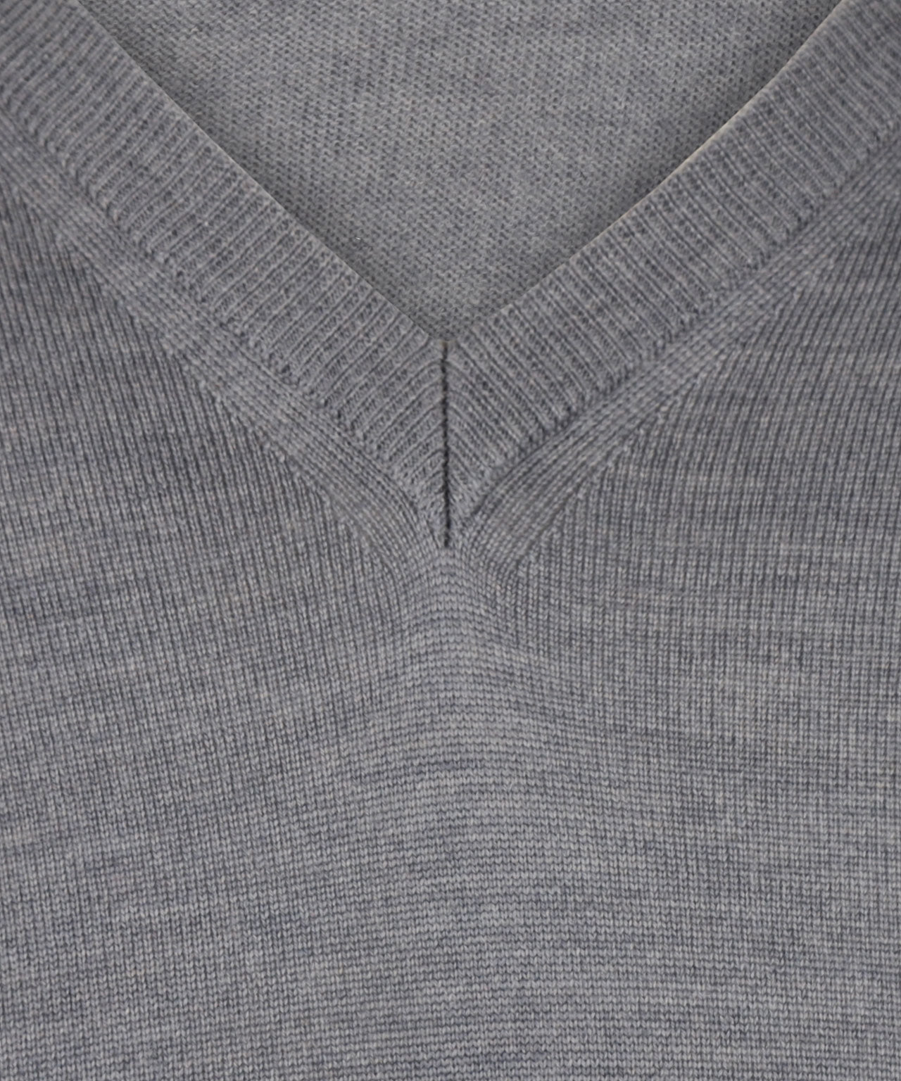 Merino wool v-neck sweater | Mid Grey