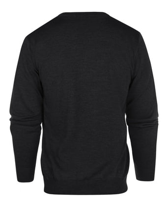 Pullover merino wool v-neck | Charcoal