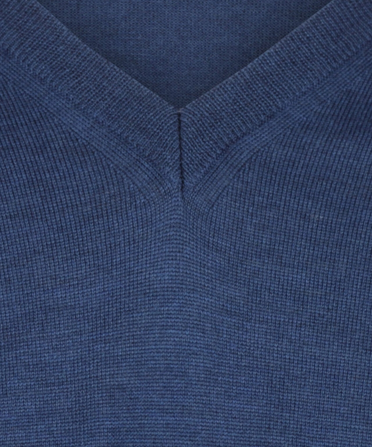 Merino wool v-neck sweater | Blue