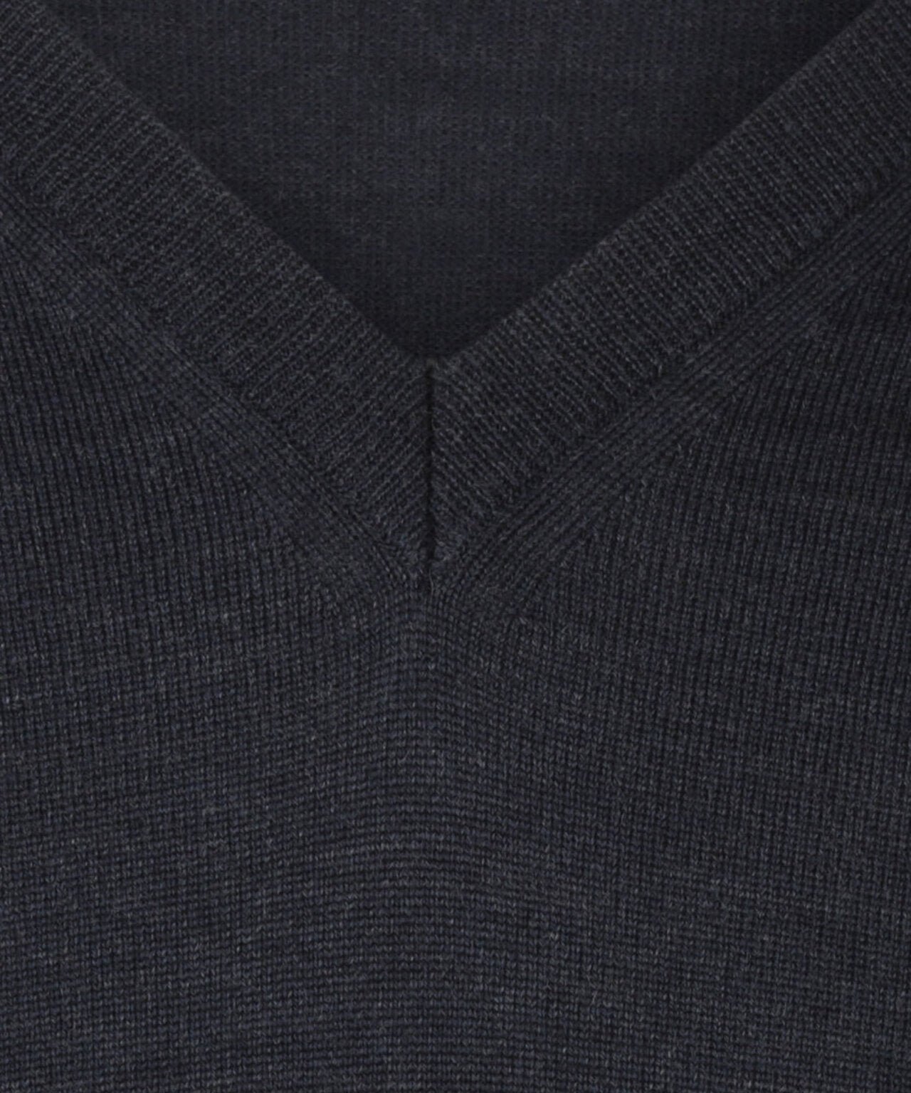 Merino wool v-neck sweater | Blue-grey