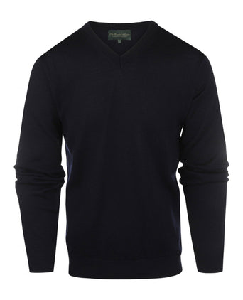 Pullover merino wool v-neck | Navy