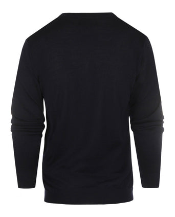 Pullover merino wool v-neck | Navy
