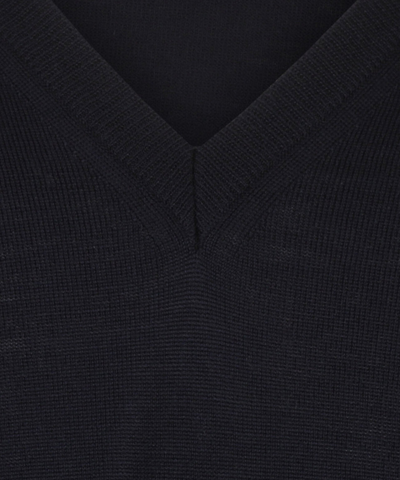 Pullover merino wool v-neck | Navy