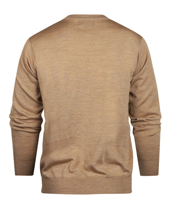 Merino wool v-neck sweater | Brown