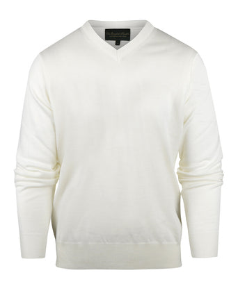Pullover merino wool v-neck | Wool White