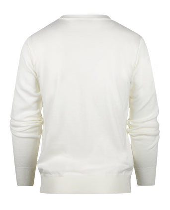 Pullover merino wool v-neck | Wool White