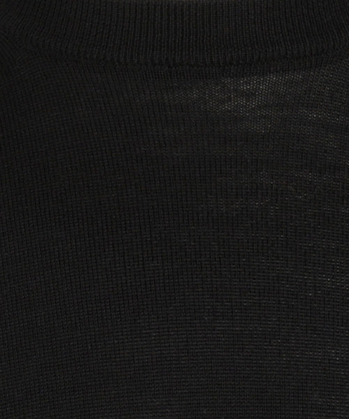 Merino wool round neck sweater | Black