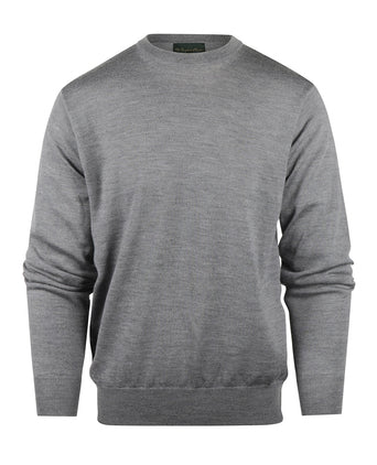Merino wool crew neck sweater | Grey