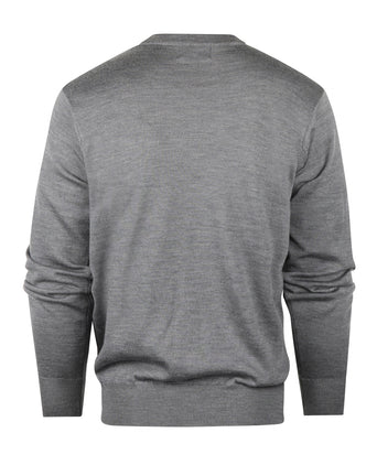 Merino wool crew neck sweater | Grey