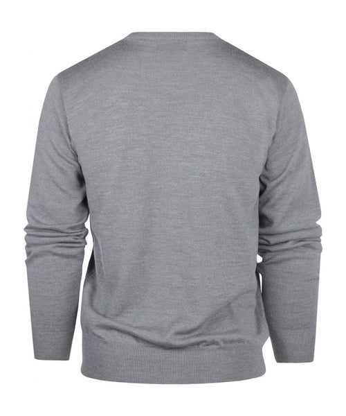 Merino wool round neck sweater | Mid Grey