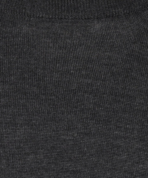Merino wool round neck sweater | Charcoal