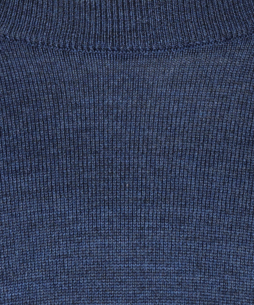 Merino wool round neck sweater | Blue