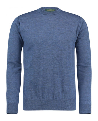 Pullover Merino wol ronde hals | Light Indigo