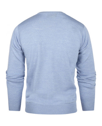 Merino wool round neck sweater | Light Blue