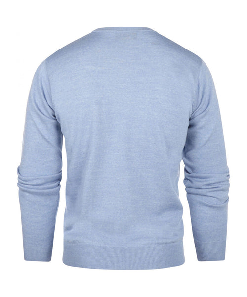 Merino wool round neck sweater | Light Blue
