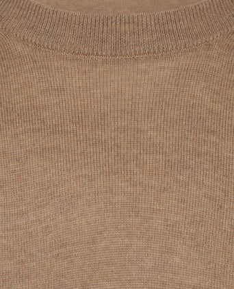 Pullover Merino wol ronde hals | Camel