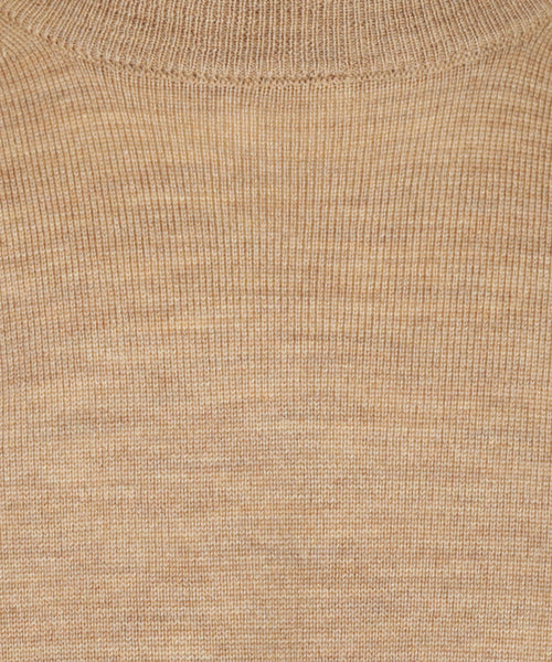 Merino wool round neck sweater | Brown