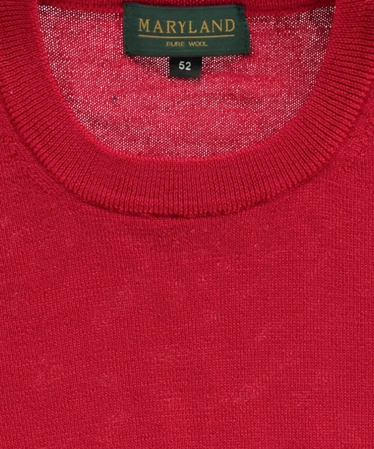Merino Ronde Hals Pullover | Rood