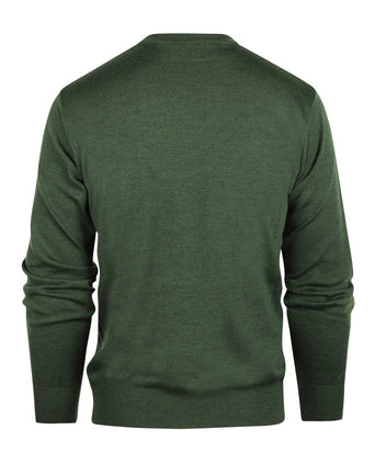 Pullover Merino wol ronde hals | Groen
