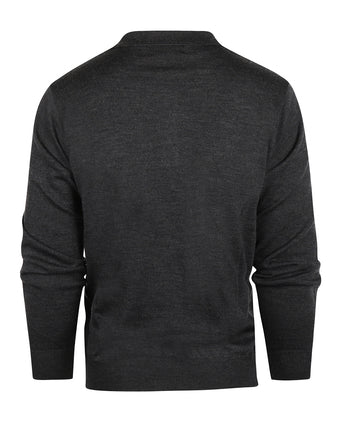 Pullover polo merino wol | Charcoal