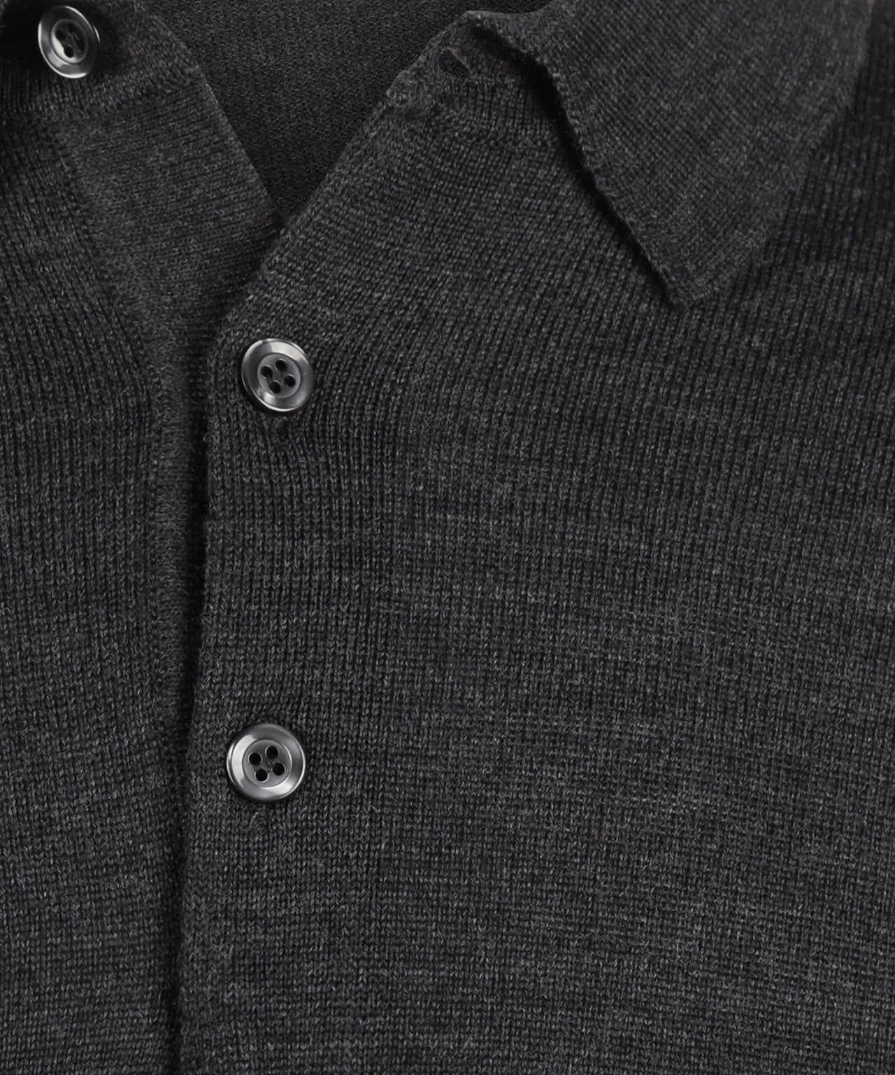Polo-Pullover aus Merinowolle | Anthrazit