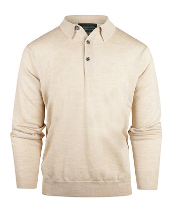 Pullover polo merino wol | Beige
