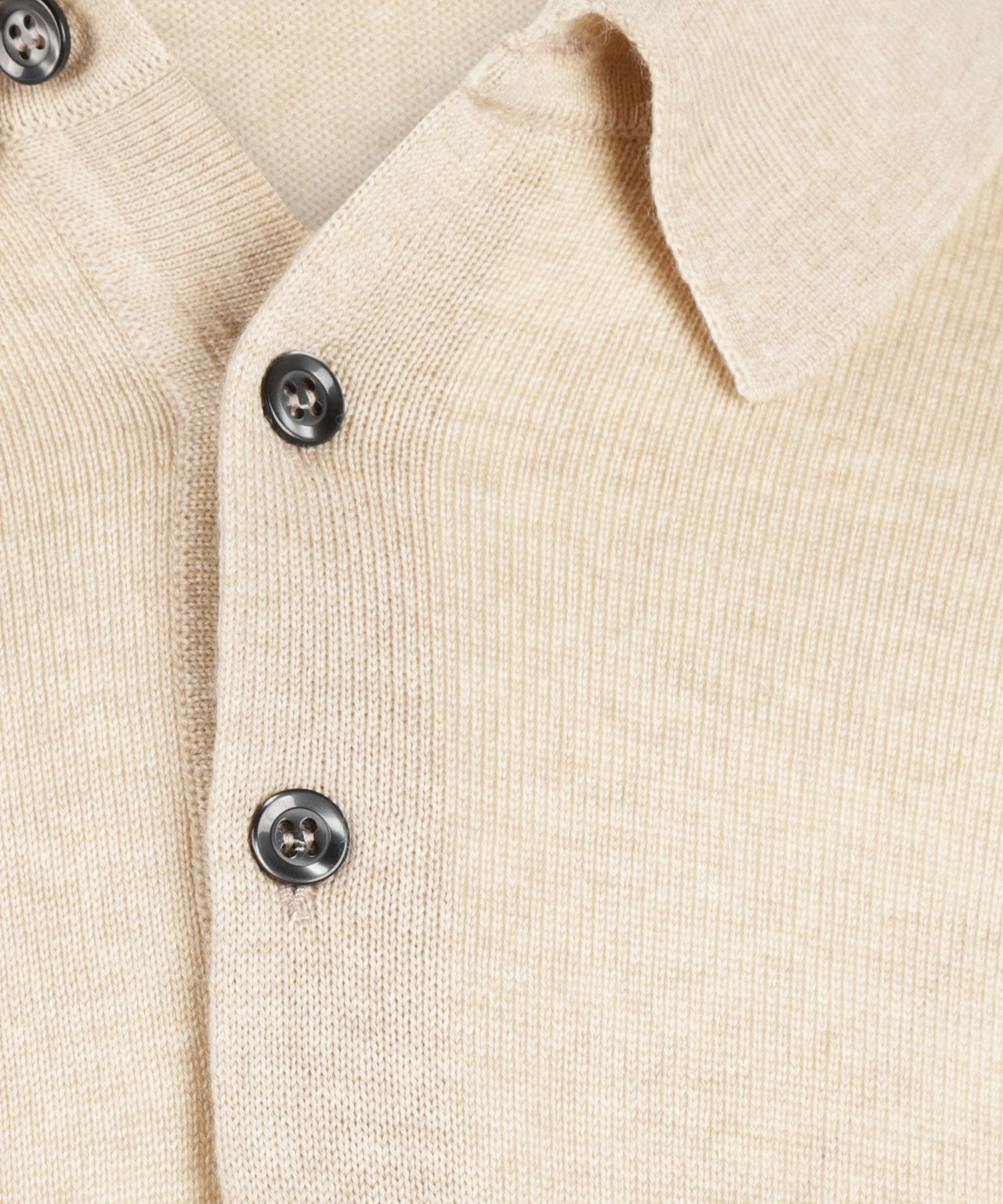 Polo-Pullover aus Merinowolle | Beige