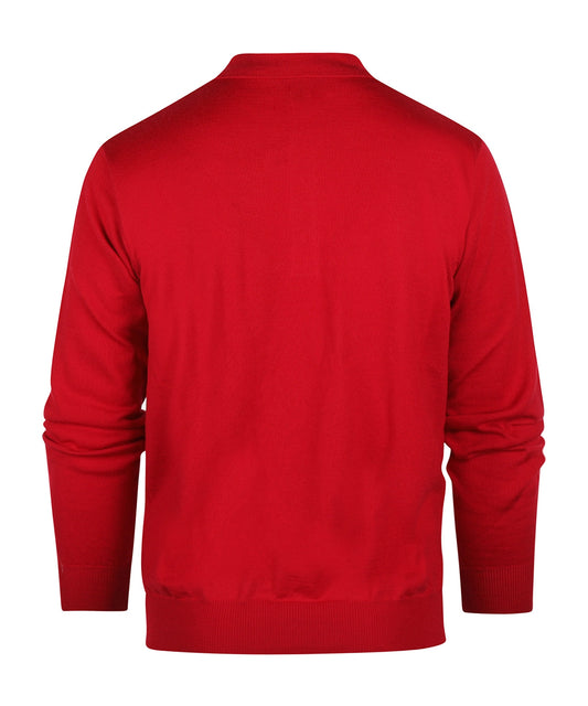 Pullover polo merino wool | Red