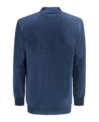 Turtle trui Merino wol | Light Indigo