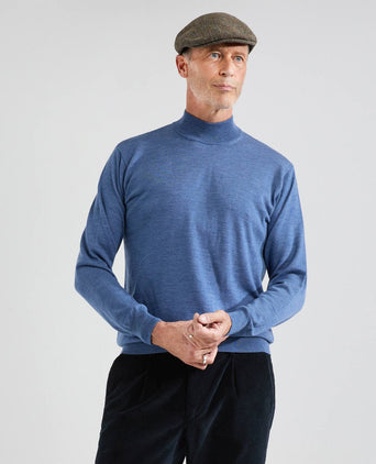 Turtle sweater Merino wool | Blue Mix