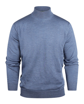 Turtle sweater Merino wool | Blue Mix