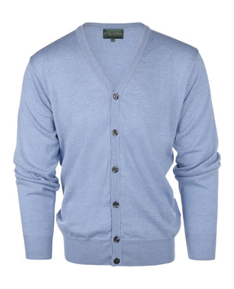 Button Vest fine Merino wool | Light Blue