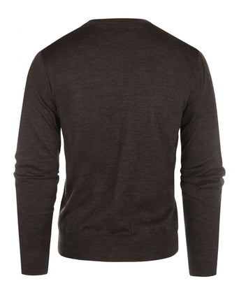 Button Vest fine Merino wool | Dark Brown