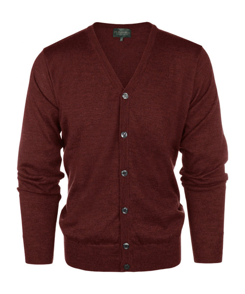 Knoop Vest fijn Merinowol | Bordeaux