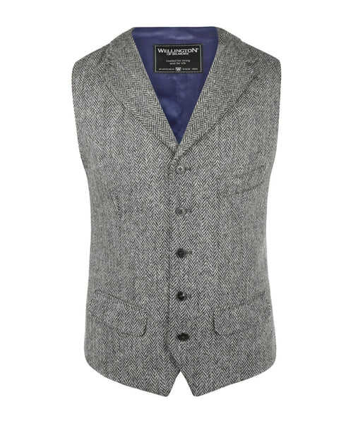 Harris Tweed Gilet | Grijs