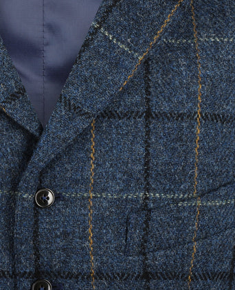 Harris Tweed Gilet | Blue