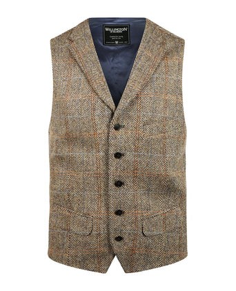 Harris Tweed Gilet | Brown