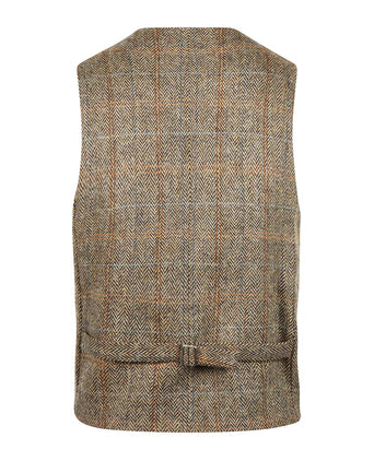 Harris Tweed Gilet | Brown